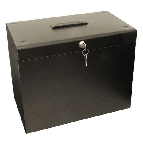 large metal file box|lockable metal document box.